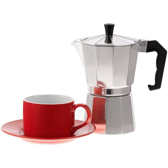 Набор для кофе Clio, красный - подробное фото