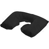 Надувная подушка под шею в чехле Sleep, черная - фото