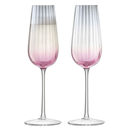 Набор бокалов для шампанского Dusk, розовый с серым - подробное фото