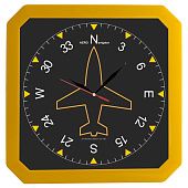 Часы настенные «Квадро», желтые - фото