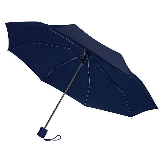 Зонт складной Basic, темно-синий - подробное фото