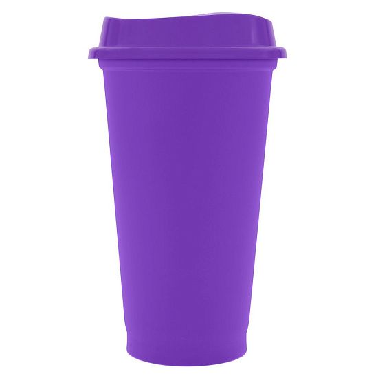 Стакан с крышкой Color Cap, фиолетовый - подробное фото