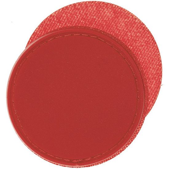 Лейбл из ПВХ с липучкой Menteqo Round, красный - подробное фото