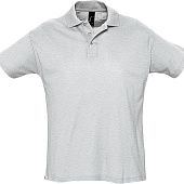 Рубашка поло мужская SUMMER 170, светло-серый меланж - фото