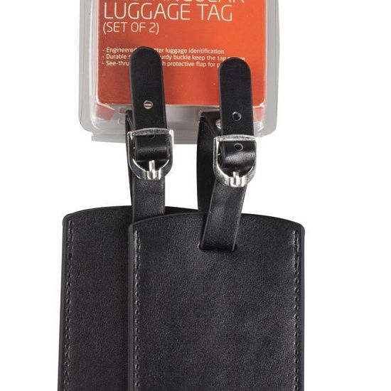 Набор из 2 бирок Luggage Accessories, черный - подробное фото