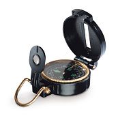 Туристический компас Azimuth, черный с золотой каймой - фото