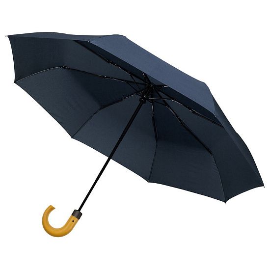 Зонт складной Classic, темно-синий - подробное фото