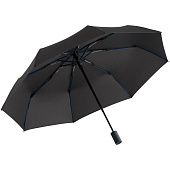 Зонт складной AOC Mini с цветными спицами, темно-синий - фото