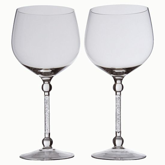 Два бокала для вина «Фантазия», с кристаллами - подробное фото