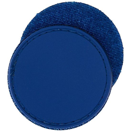 Лейбл из ПВХ с липучкой Menteqo Round, синий - подробное фото