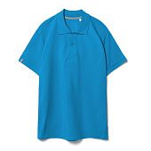 Рубашка поло мужская Virma Premium, бирюзовая - фото