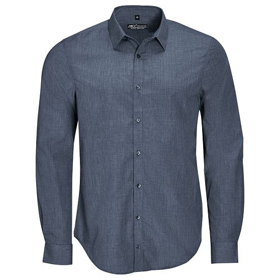 Рубашка BARNET MEN синий меланж (джинс) - подробное фото