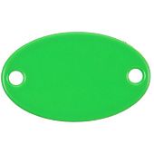 Шильдик металлический Alfa Oval, зеленый неон - фото
