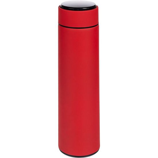 Смарт-бутылка с заменяемой батарейкой Long Therm Soft Touch, красная - подробное фото