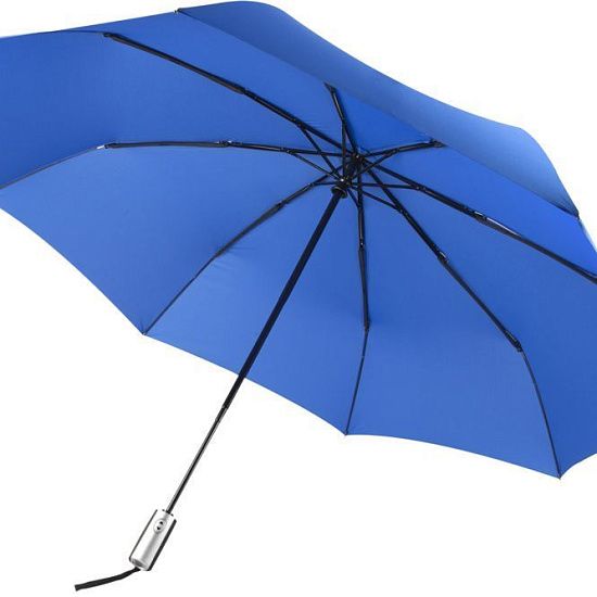 Зонт складной Fiber, ярко-синий - подробное фото
